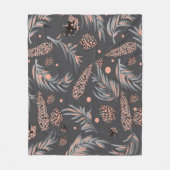 Kerstmotief, dennen sneeuw fleece deken (Voorkant)