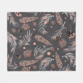 Kerstmotief, dennen sneeuw fleece deken (Voorkant (Horizontaal))