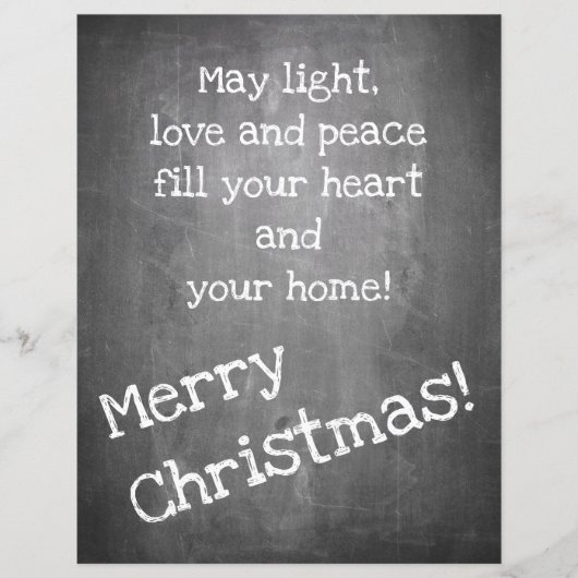 Kerstmotief in chalkboardstijl - XMAS (Voorkant)