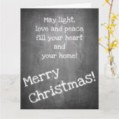 kerstmotief in chalkboardstijl - XMAS-kaart Kaart (Gele Bloem)