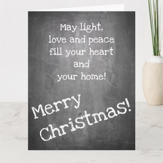 kerstmotief in chalkboardstijl - XMAS-kaart Kaart (Voorkant)