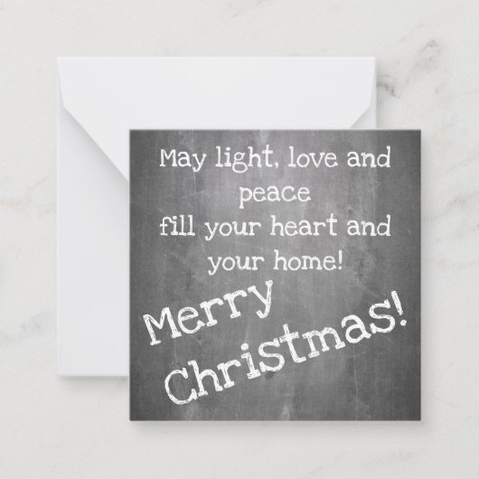 kerstmotief in chalkboardstijl - XMAS-noot Ca Notitiekaartje (Voorkant)