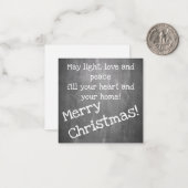 kerstmotief in chalkboardstijl - XMAS-noot Ca Notitiekaartje (Voorkant / Achterkant in situ)