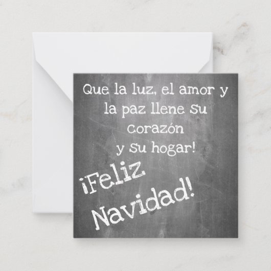 Kerstmotief in chalkboardstijl - XMAS Notitiekaartje (Voorkant)