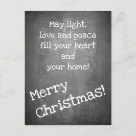 Kerstmotief in krijtbordstijl - XMAS Postcar Briefkaart