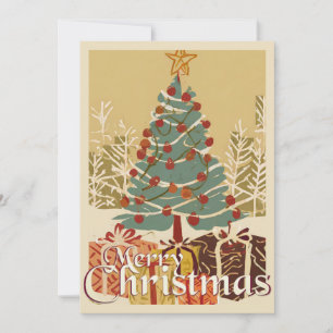 Kerstmotief, met cadeaus onder de kerstboom