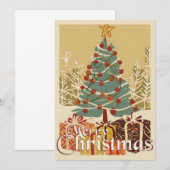 Kerstmotief, met cadeaus onder de kerstboom (Voorkant / Achterkant)