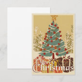 Kerstmotief, met cadeaus onder de kerstboom (Voorkant / Achterkant)