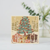Kerstmotief, met cadeaus onder de kerstboom (Staand voorkant)