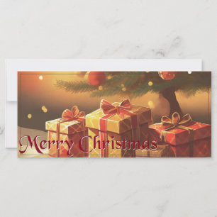 Kerstmotief, met cadeaus onder de kerstboom