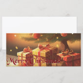 Kerstmotief, met cadeaus onder de kerstboom (Voorkant / Achterkant)