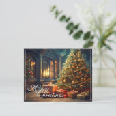 Kerstmotief met cadeaus onder de kerstboom  (Staand voorkant)