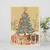 Kerstmotief, met cadeaus onder de kerstboom (Staand voorkant)