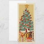 Kerstmotief, met cadeaus onder de kerstboom (Voorkant / Achterkant)