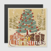 Kerstmotief, met cadeaus onder de kerstboom (Voorkant / Achterkant)