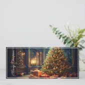 Kerstmotief met cadeaus onder de kerstboom (Staand voorkant)