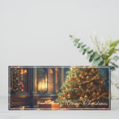 Kerstmotief met cadeaus onder de kerstboom (Staand voorkant)