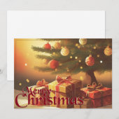Kerstmotief, met cadeaus onder de kerstboom (Voorkant / Achterkant)
