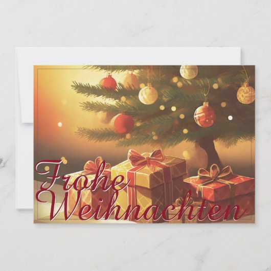 Kerstmotief met cadeaus onder de kerstboom 37016 (Voorkant)