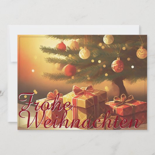 Kerstmotief met cadeaus onder de kerstboom 37016 (Voorkant)