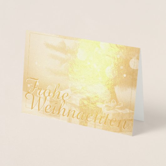 Kerstmotief met cadeaus onder de kerstboom 37016 folie kaarten (Voorkant)