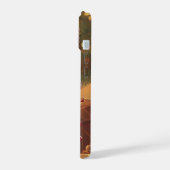 Kerstmotief, met cadeaus onder de kerstboom iPhone 15 case (Linkerkant)