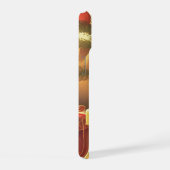 Kerstmotief, met cadeaus onder de kerstboom iPhone 15 case (Rechterkant)