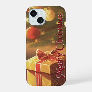 Kerstmotief, met cadeaus onder de kerstboom iPhone 15 case