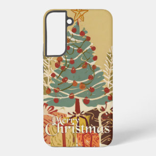 Kerstmotief, met cadeaus onder de kerstboom samsung galaxy hoesje