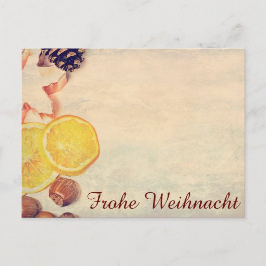 Kerstmotief met fruit... briefkaart (Voorkant)