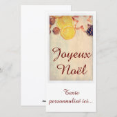 Kerstmotief met fruit… feestdagenkaart (Voorkant / Achterkant)