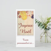 Kerstmotief met fruit… feestdagenkaart (Staand voorkant)