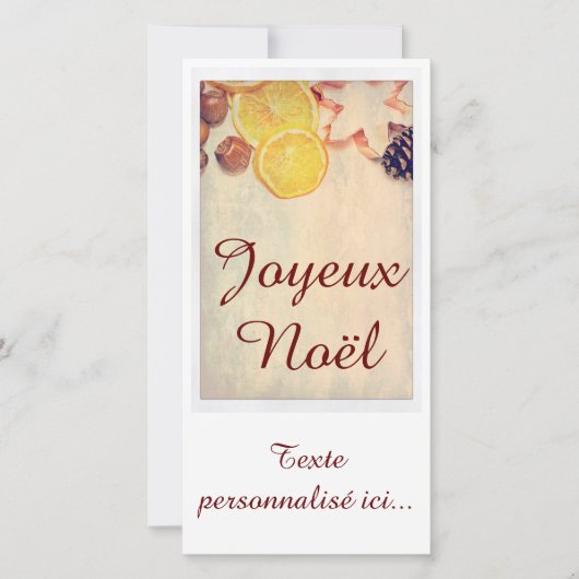 Kerstmotief met fruit… feestdagenkaart (Voorkant)