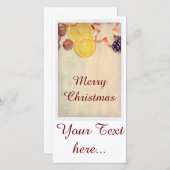 Kerstmotief met fruit... feestdagenkaart (Voorkant / Achterkant)