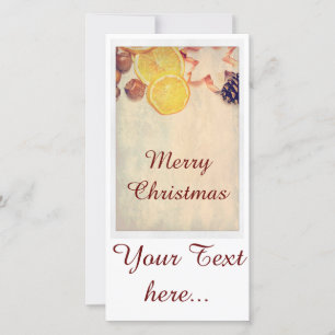 Kerstmotief met fruit... feestdagenkaart