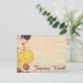 Kerstmotief met fruit… feestdagenkaart (Staand voorkant)