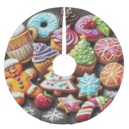 Kerstmotief Vakantiekoek van Harde Pastel Tekening Kerstboom Rok