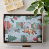 Kerstmotieven en Whimsical Dieren Tissuepapier (Geschenk)
