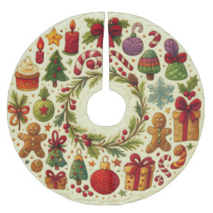 Kerstmotieven met quiltlook kerstboom rok