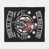 Kerstmotor Santa Claus Biker Dad Bike Fleece Deken (Voorkant (Horizontaal))