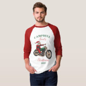 kerstmotorfietsfamilie aanpassen personaliseren t-shirt (Voorkant volledig)