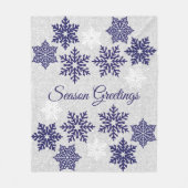 kerstmousserende marinesnowflakes fleece deken (Voorkant)