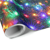 kerstmousserende sterren cadeaupapier (Rol Hoek)