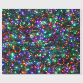 kerstmousserende sterren cadeaupapier (Vlak)