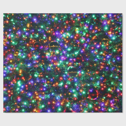 kerstmousserende sterren cadeaupapier (Vlak)