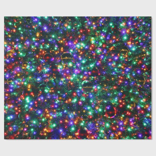 kerstmousserende sterren cadeaupapier (Vlak)