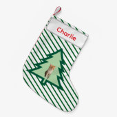 Kerstmouwen met Foto en Naam Kleine Kerstsok (Voorkant (Hangend))