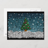 kerstmozaïek feestdagenkaart (Voorkant / Achterkant)