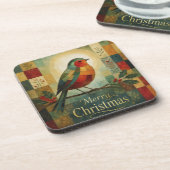 Kerstmozaïek Robin Vogel Hulstbes Bier Onderzetter (Linkerzijde)