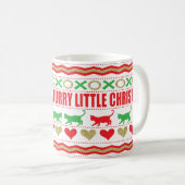 Kerstmug 330 ml "Kattenmug Harige Kerst" Koffiemok (Voorkant rechts)